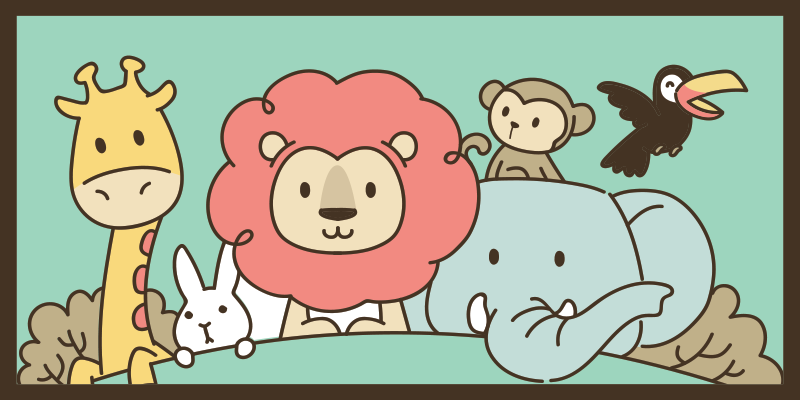 Tappeto vinile per bambini animali amici della giungla - TenStickers