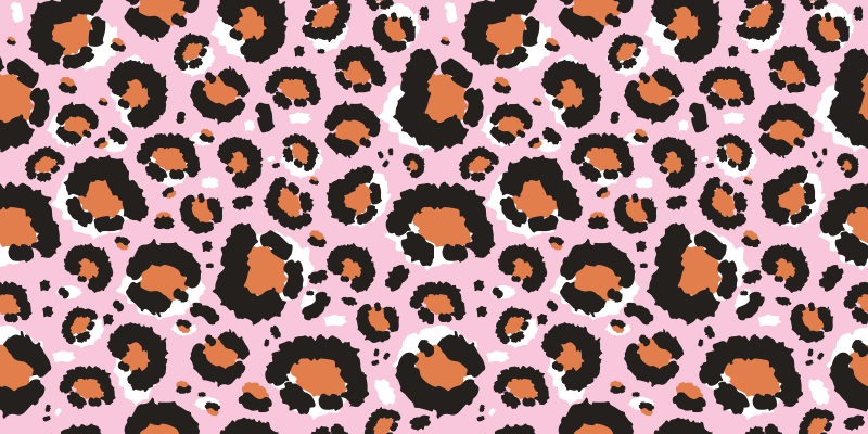Tappeto in vinile stampa animale Stampa leopardata rosa - TenStickers