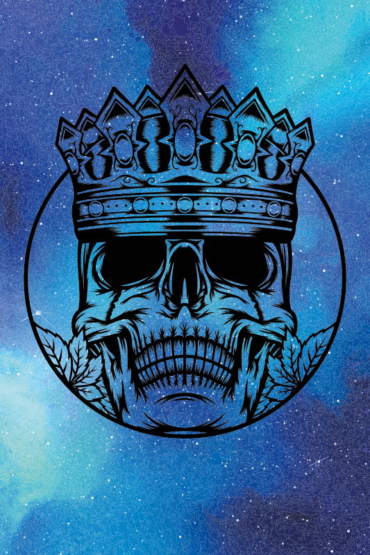 Tappeto vinile motivi arte del teschio reale - TenStickers