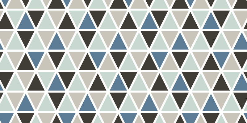 Tappeto vinile geometrico sezioni triangolari colorate - TenStickers