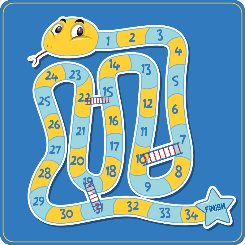 Tappeto vinile giochi serpente e scale - TenStickers