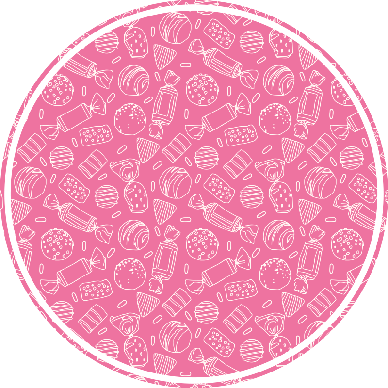 Tappeto vinile per bambini modello cadny rosa - TenStickers