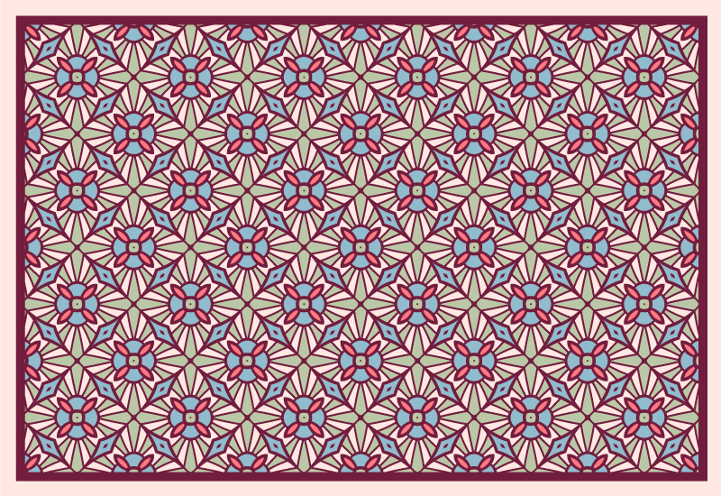 Tappeto in vinile soggiorno composizione vivace - TenStickers