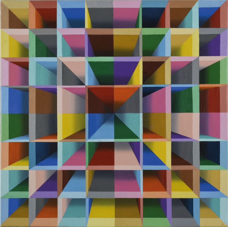 Tappeto in vinile soggiorno geometria vivace - TenStickers