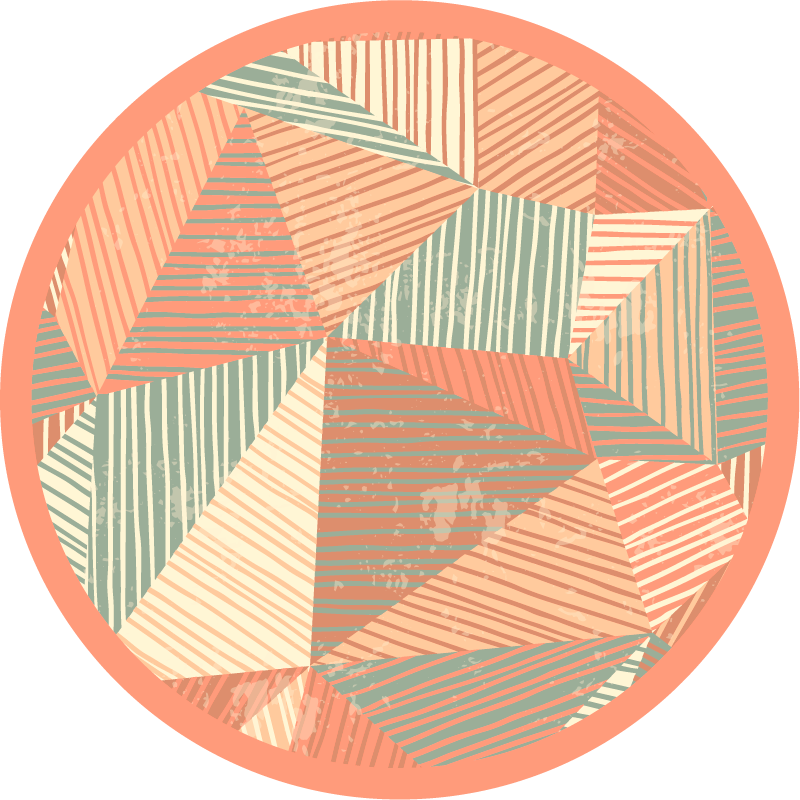 Tappeto vinile geometrico gioco di colori dei triangoli - TenStickers