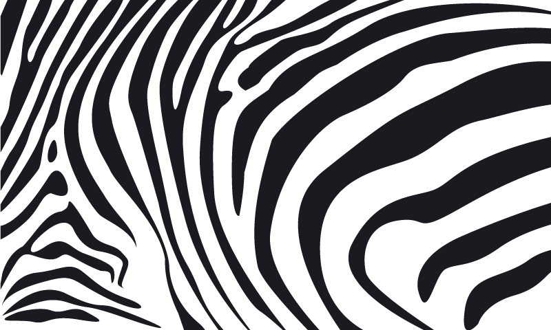 Tappeto vinile stampa animale linee zebra - TenStickers