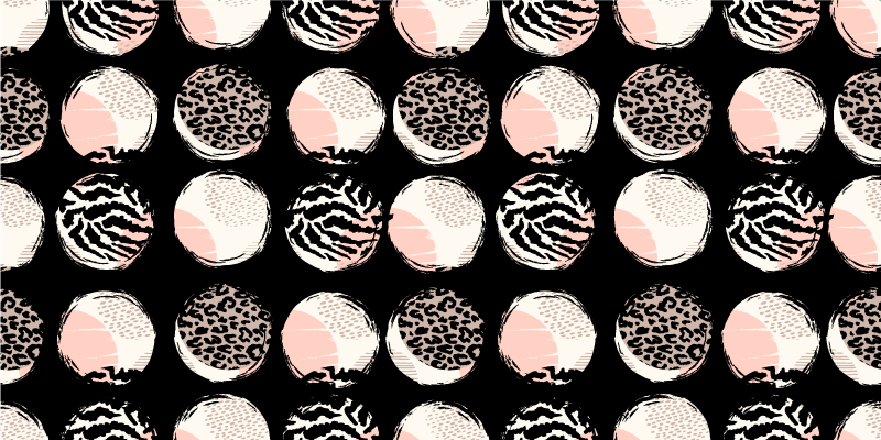 Tappeto vinile stampa animale motivi a cerchi audaci - TenStickers