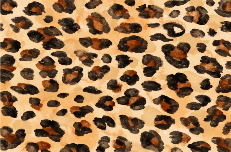 Tappeto vinile stampa animale motivo macchie di leopardo - TenStickers