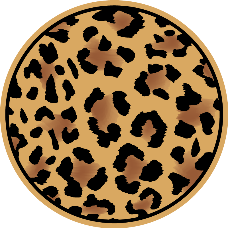 Tappeto vinile stampa animale motivo leopardo selvaggio - TenStickers
