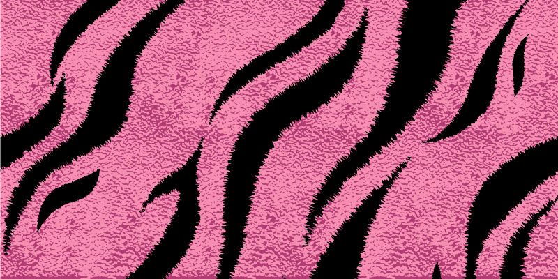 Tappeto vinile stampa animale strisce di zebra rosa - TenStickers