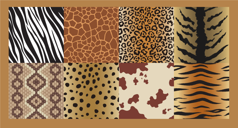 Tappeto vinile stampa animale modelli in stile safari - TenStickers