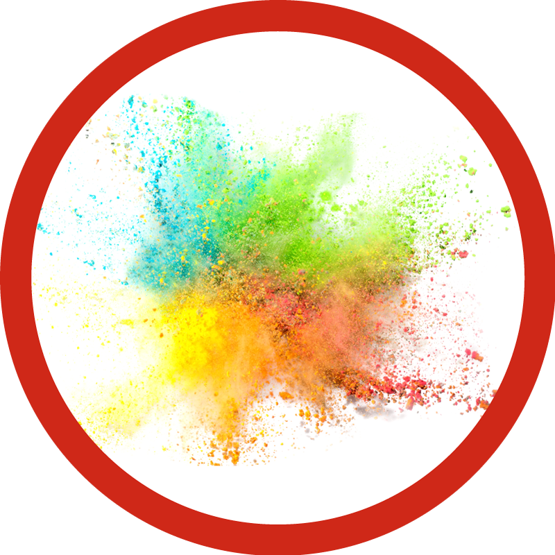 Tappeto vinile camera da letto effetto esplosione colorata - TenStickers