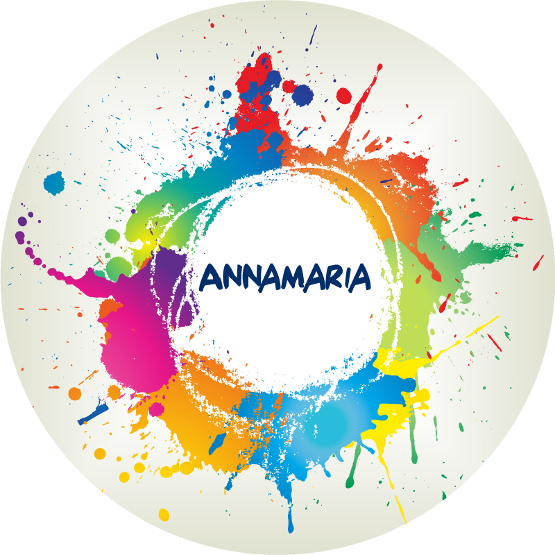 Tappeto in vinile con nome Piccoli colori - TenStickers