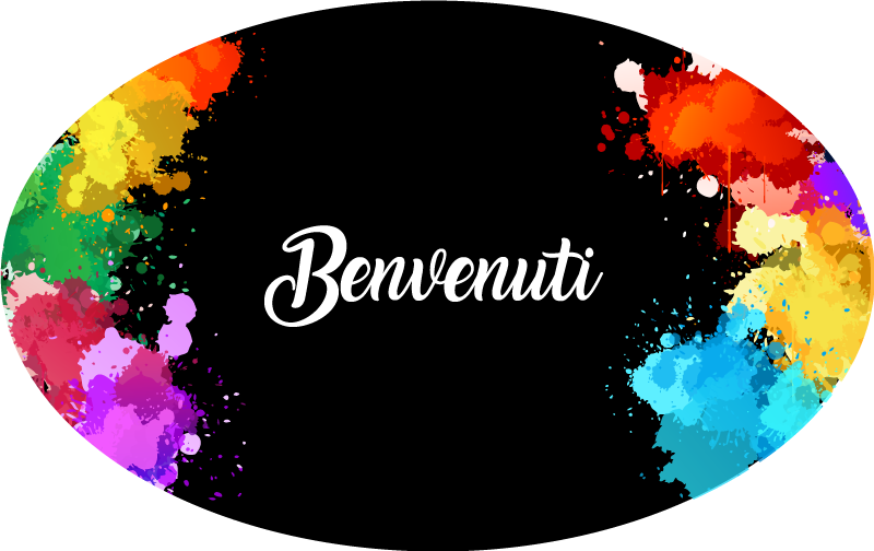 Tappeto in vinile con scritto "benvenuti" - TenStickers