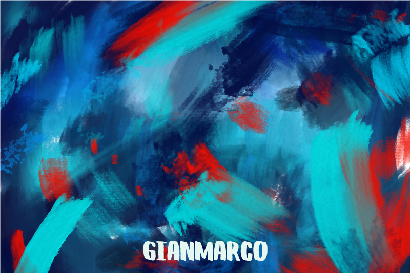 Tappeto vinile con nome esplosione di colori - TenStickers