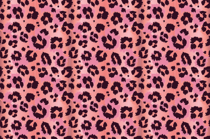Tappeto vinile stampa animale leopardo rosa - TenStickers