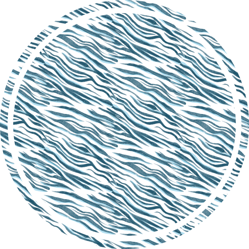 Tappeto vinile stampa animale elegante onda zebra - TenStickers