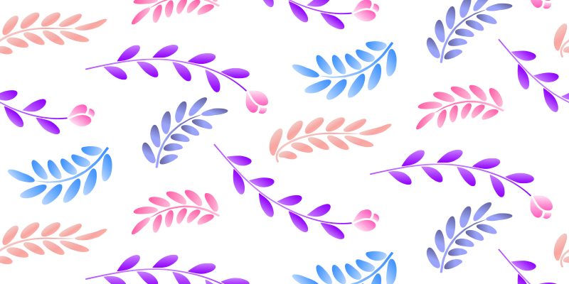 Tappeto vinile fiori elemento fogliare botanico - TenStickers