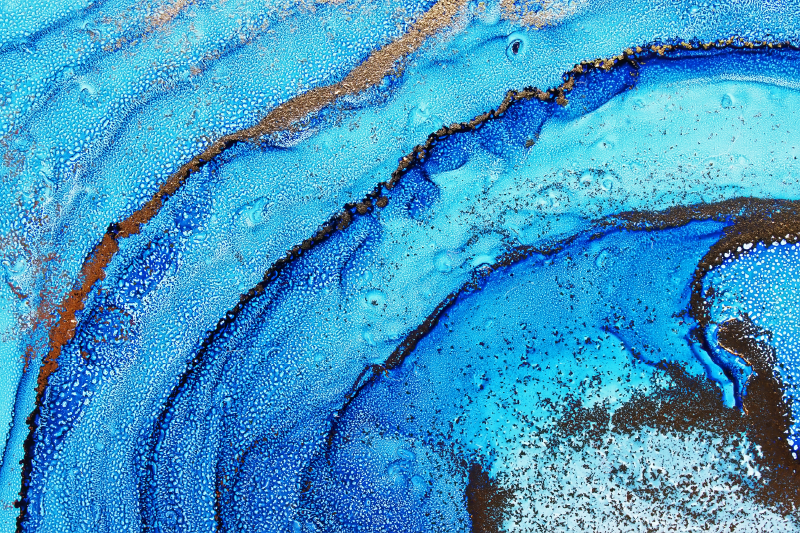 Tappeto vinile effetto marmo motivo a onda oceanica - TenStickers