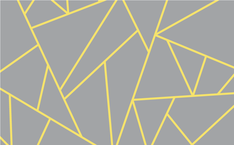 Tappeto vinile geometrico giallo e grigio moderni - TenStickers