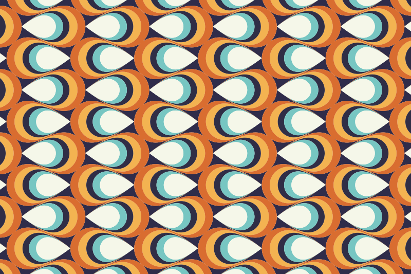 Tappeto vinile geometrico elemento vortice retrò - TenStickers