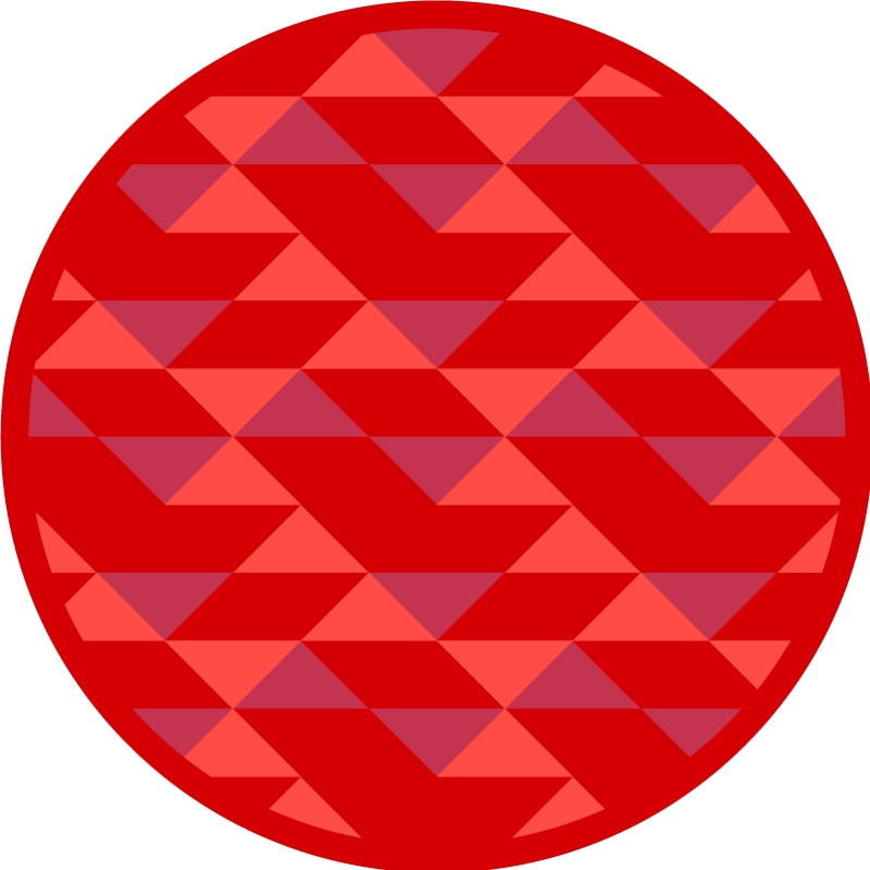 Tappeto vinile geometrico modello triangolo rosso - TenStickers
