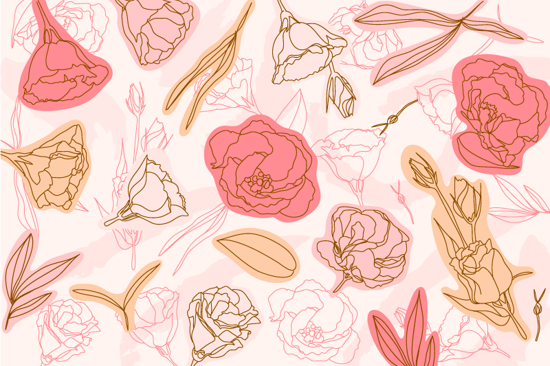 Tappeto vinile bagno sofisticato elemento botanico - TenStickers