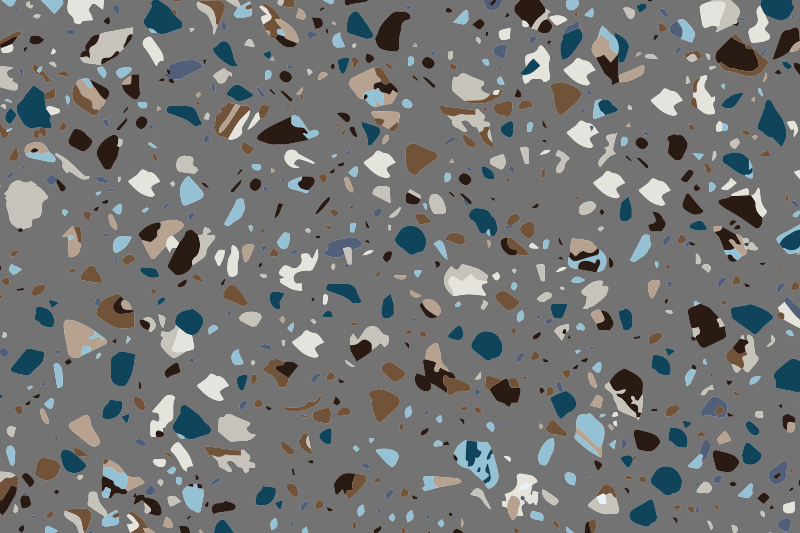 Tappeto vinile effetto marmo terrazzo ciottoli miscelati - TenStickers