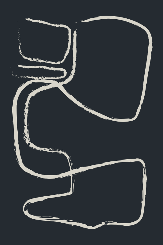 Tappeto vinile minimalista motivi di linee astratte - TenStickers