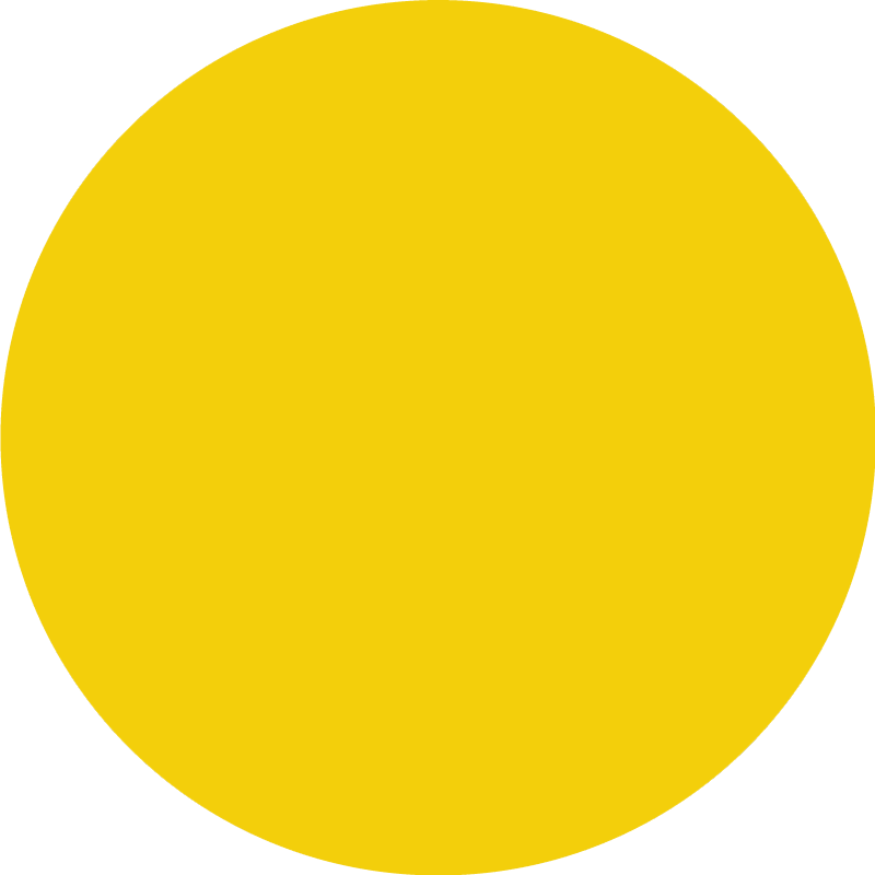 Tappeto vinile rotondo giallo brillante - TenStickers