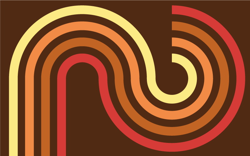 Tappeto vinile vintage strisce retrò - TenStickers