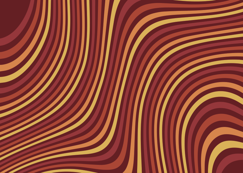 Tappeto vinile vintage flusso di colore retrò ondulato - TenStickers