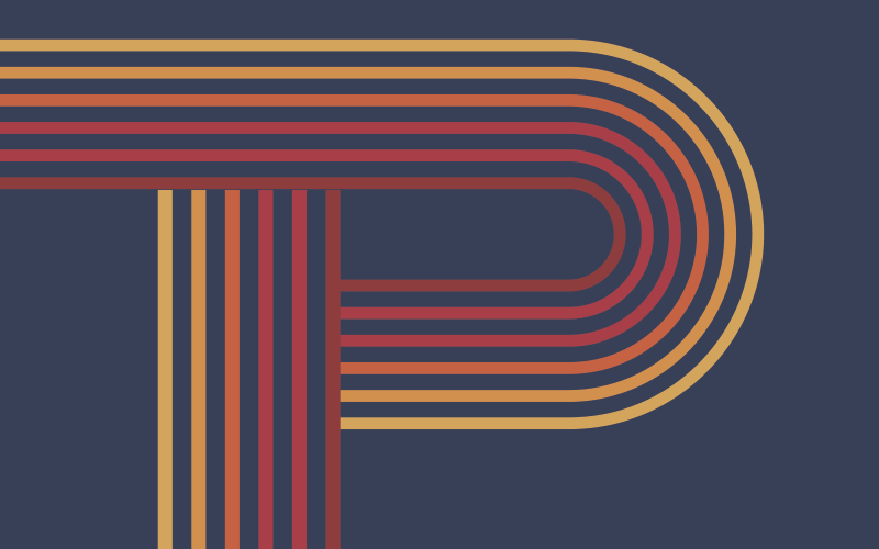 Tappeto vinile geometrico sovrapposizione di linee colorate - TenStickers