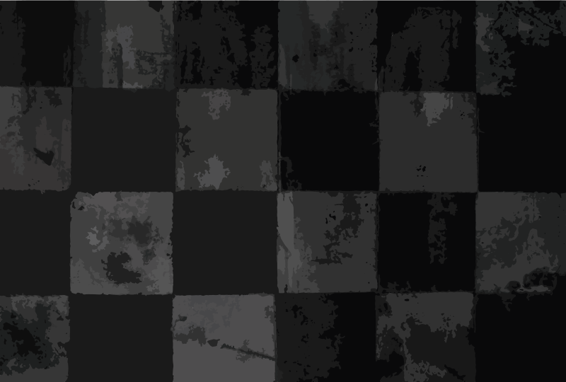 Tappeto vinile piastrelle design a scacchi - TenStickers