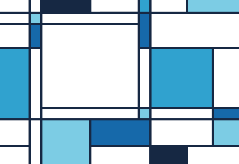 Tappeto vinile moderno motivo geometrico blu - TenStickers