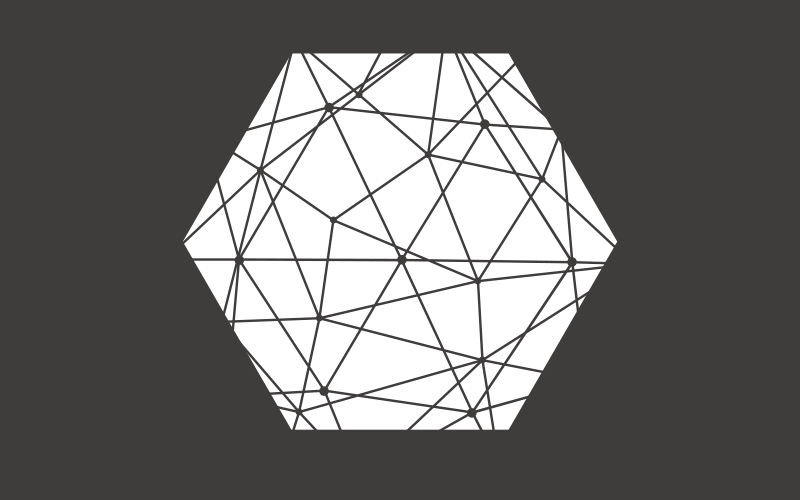 Tappeto vinile geometrico motivo esagonale astratto - TenStickers