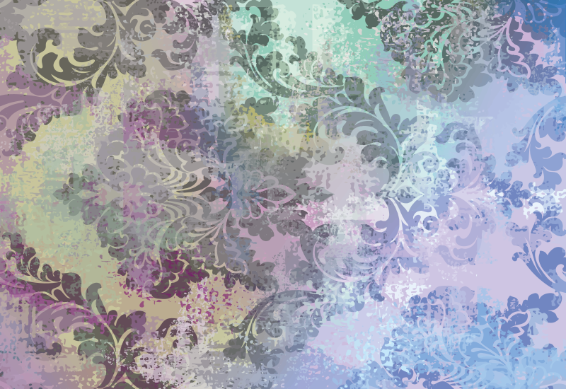 Tappeto vinile fiori design artistico bohémien - TenStickers