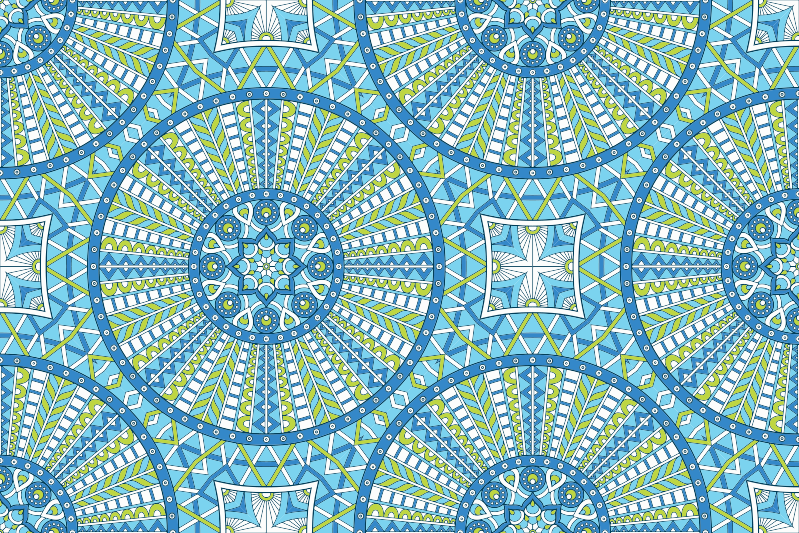 Tappeto vinile Mandala eleganti motivi geometrici - TenStickers