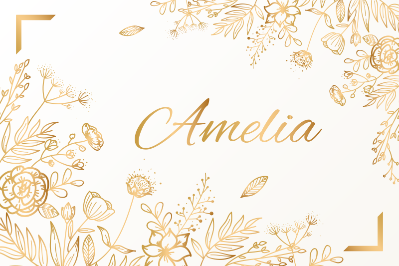 Tappeto vinile con nome benvenuto floreale personalizzato - TenStickers