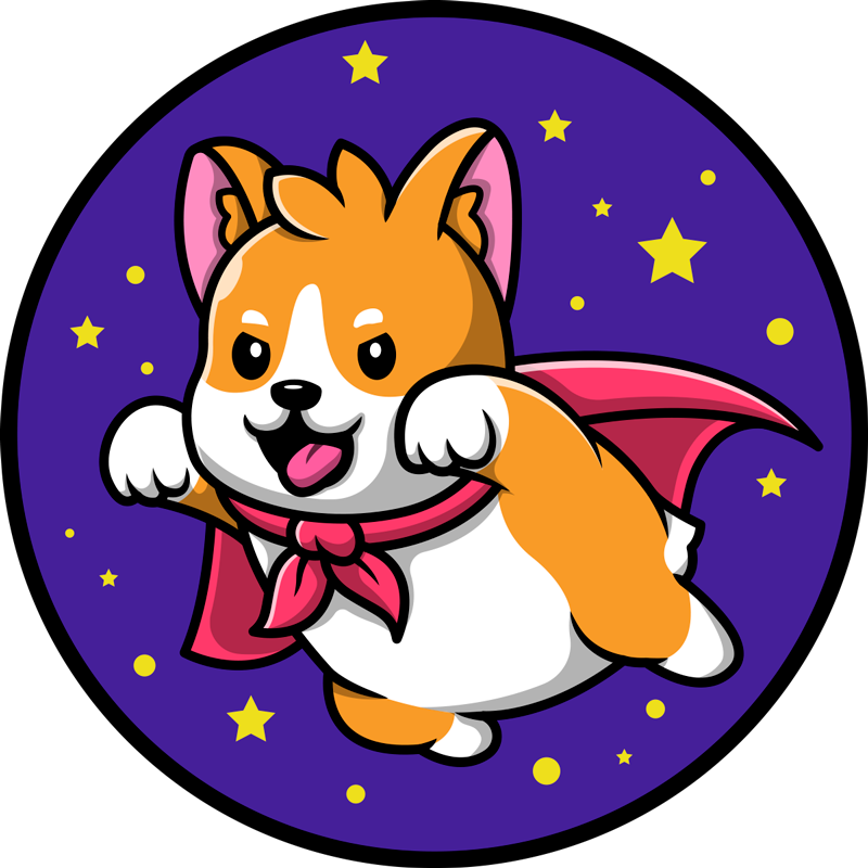 Tappeto vinile per bambini corgi supereroe - TenStickers