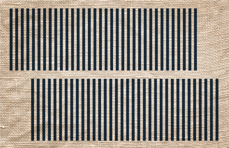 Tappeto in vinile soggiorno motivo a righe beige - TenStickers