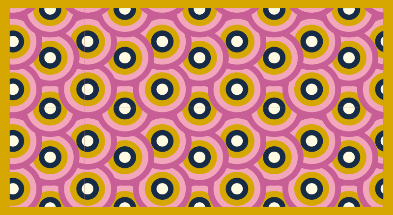 Tappeto vinile geometrico fusione circolare dei colori - TenStickers