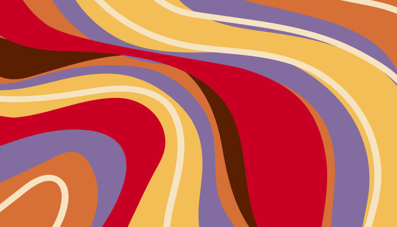 Tappeto vinile moderno onde di colori vivaci - TenStickers