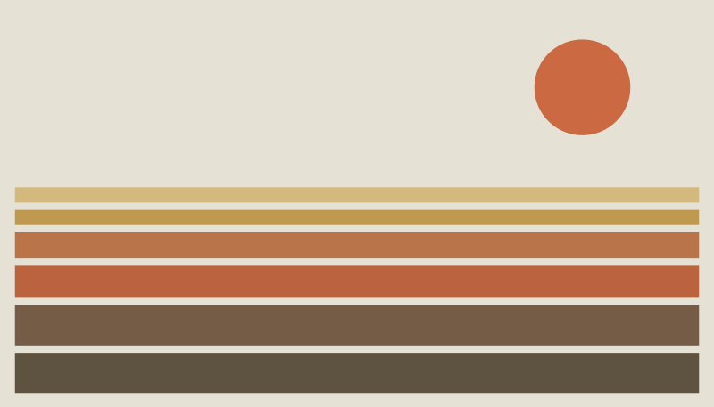 Tappeto vinile camera da letto motivo a strisce al tramonto - TenStickers