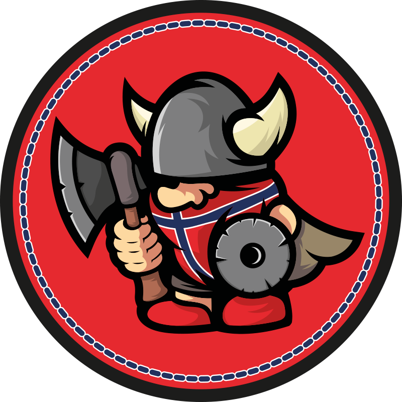 Tappeto vinile per bambini emblema del guerriero vichingo - TenStickers