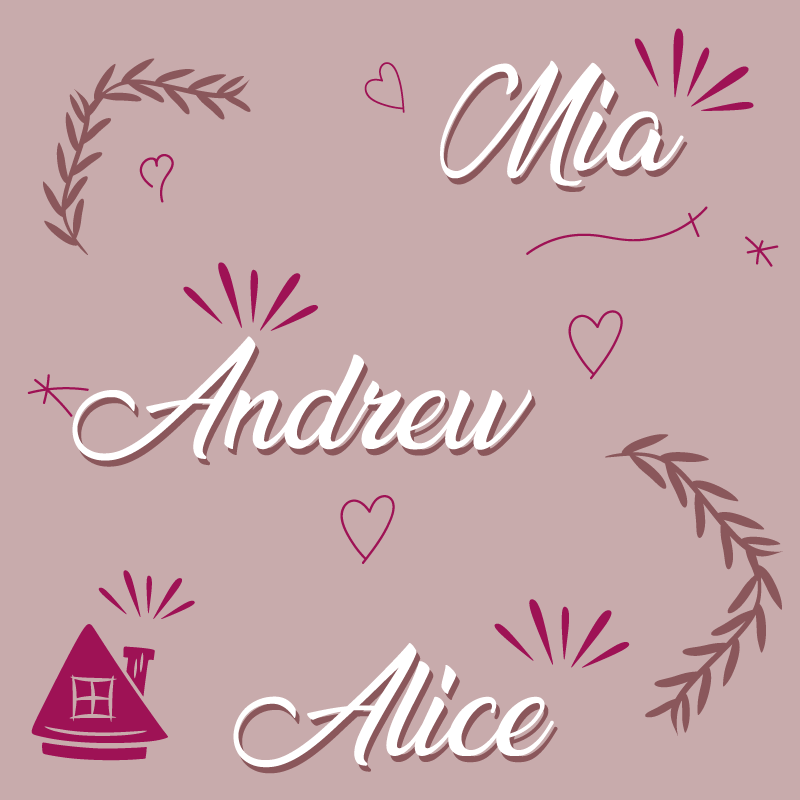 Zerbino pvc membri della famiglia personalizzati - TenStickers