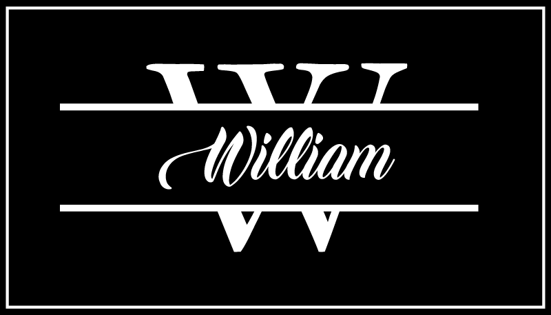 Tappeto vinile moderno nome e iniziale eleganti - TenStickers