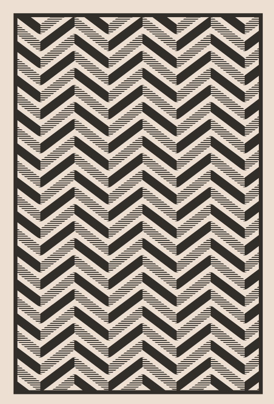 Tappeto vinile geometrico motivo classico a chevron - TenStickers