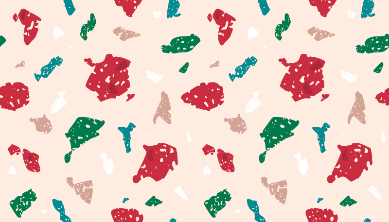 Tappeti vinile motivi design terrazzo colorato - TenStickers