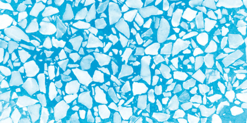 Tappeto vinile effetto pietra mosaico azzurro freddo - TenStickers